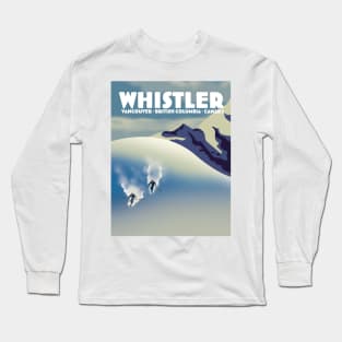 Whistler British Columbia Canada ski poster Long Sleeve T-Shirt